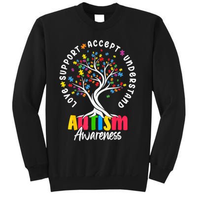 Autism Love Accept Support understand Autistic Autism Awareness Sweatshirt