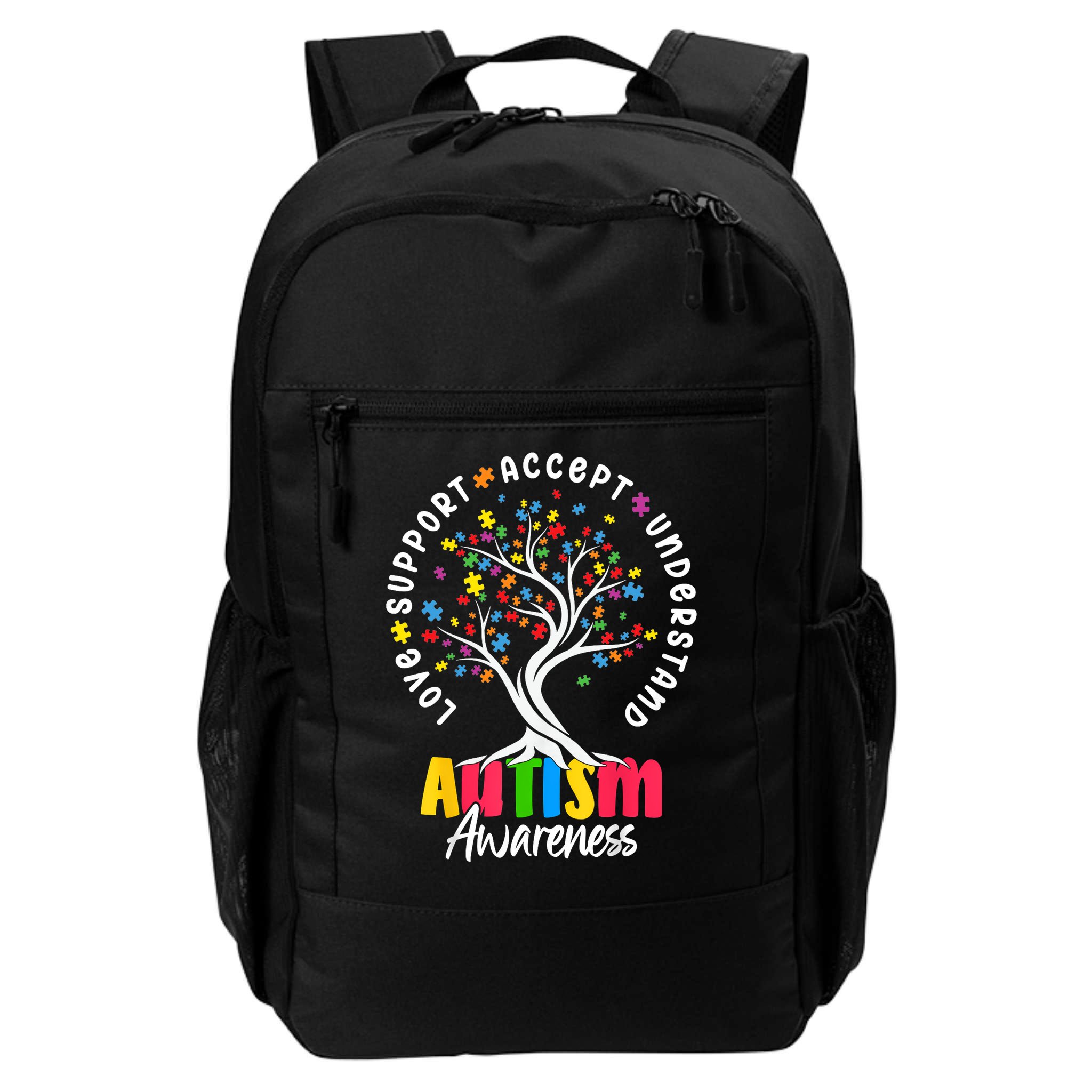 Autism Love Accept Support understand Autistic Autism Awareness Backpack