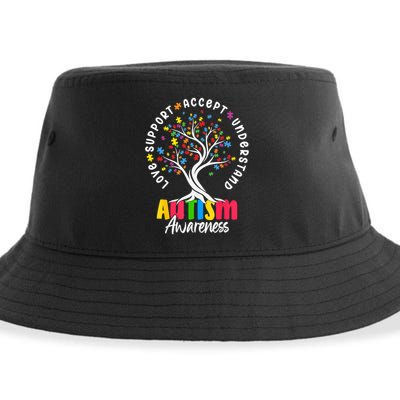 Autism Love Accept Support understand Autistic Autism Awareness Sustainable Bucket Hat