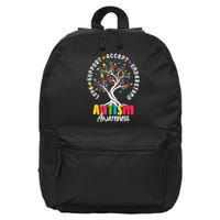 Autism Love Accept Support understand Autistic Autism Awareness 16 in Basic Backpack