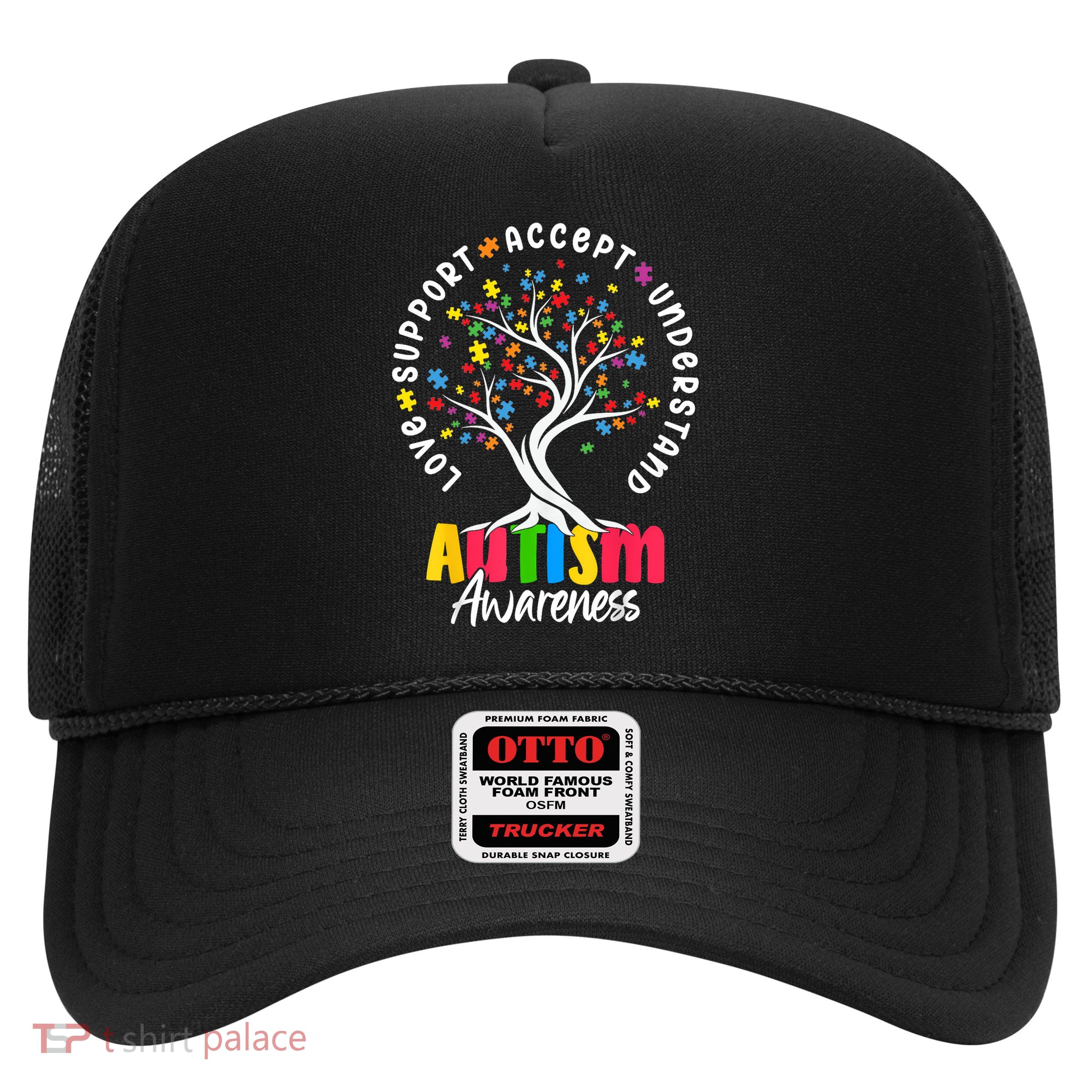 Autism Love Accept Support understand Autistic Autism Awareness Trucker Hat