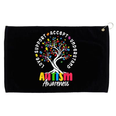 Autism Love Accept Support understand Autistic Autism Awareness Grommeted Golf Towel
