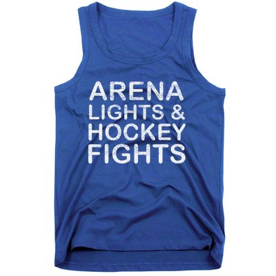 Arena Lights And Hockey Fights Funny Gift Tank Top