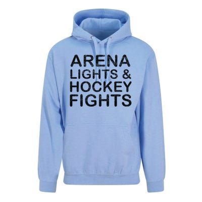 Arena Lights And Hockey Fights Funny Gift Unisex Surf Hoodie