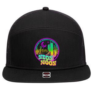 As Long As There's Light From A Neon Moon 7 Panel Mesh Trucker Snapback Hat