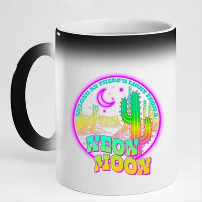 As Long As There's Light From A Neon Moon 11oz Black Color Changing Mug