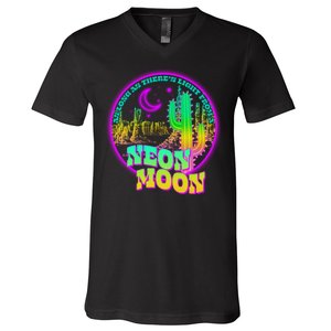 As Long As There's Light From A Neon Moon V-Neck T-Shirt