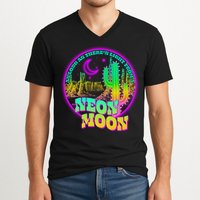 As Long As There's Light From A Neon Moon V-Neck T-Shirt