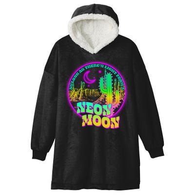 As Long As There's Light From A Neon Moon Hooded Wearable Blanket