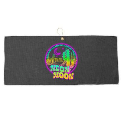 As Long As There's Light From A Neon Moon Large Microfiber Waffle Golf Towel