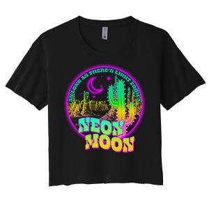 As Long As There's Light From A Neon Moon Women's Crop Top Tee