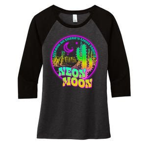 As Long As There's Light From A Neon Moon Women's Tri-Blend 3/4-Sleeve Raglan Shirt