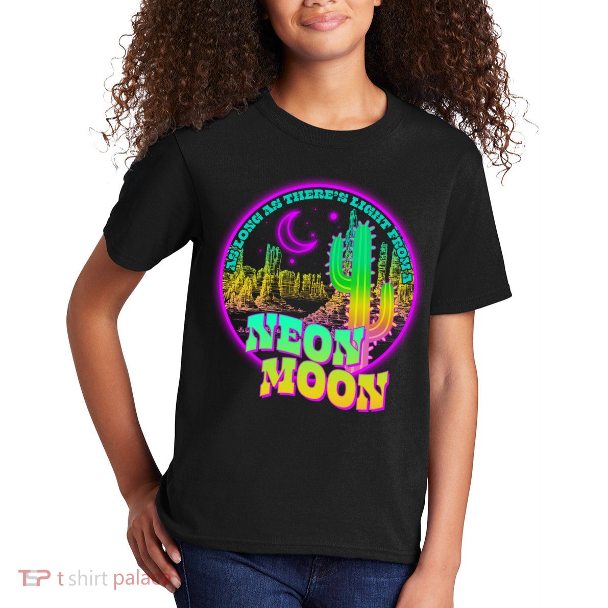 As Long As There's Light From A Neon Moon Kids T-Shirt