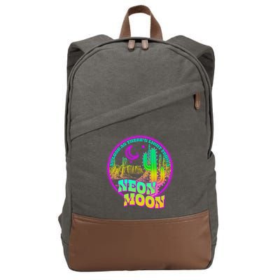 As Long As There's Light From A Neon Moon Cotton Canvas Backpack