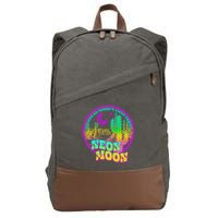 As Long As There's Light From A Neon Moon Cotton Canvas Backpack