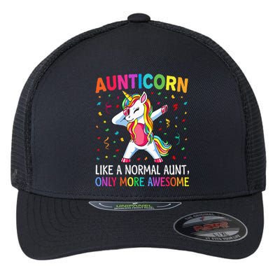 Aunticorn Like An Aunt Only Awesome Dabbing Unicorn Flexfit Unipanel Trucker Cap