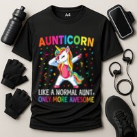 Aunticorn Like An Aunt Only Awesome Dabbing Unicorn Performance Shirt
