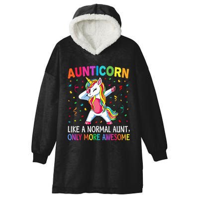 Aunticorn Like An Aunt Only Awesome Dabbing Unicorn Hooded Wearable Blanket