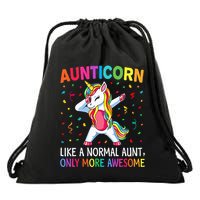 Aunticorn Like An Aunt Only Awesome Dabbing Unicorn Drawstring Bag