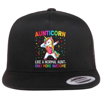 Aunticorn Like An Aunt Only Awesome Dabbing Unicorn Flatbill Hat