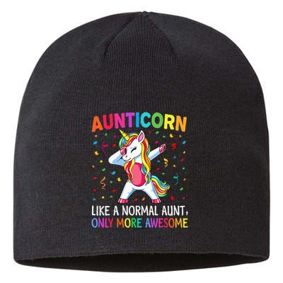 Aunticorn Like An Aunt Only Awesome Dabbing Unicorn Sustainable Beanie