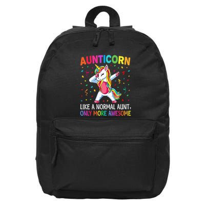 Aunticorn Like An Aunt Only Awesome Dabbing Unicorn 16 in Basic Backpack