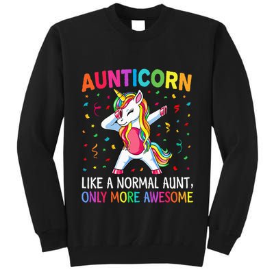 Aunticorn Like An Aunt Only Awesome Dabbing Unicorn Tall Sweatshirt