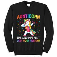 Aunticorn Like An Aunt Only Awesome Dabbing Unicorn Tall Sweatshirt