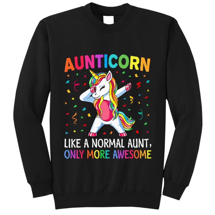 Aunticorn Like An Aunt Only Awesome Dabbing Unicorn Tall Sweatshirt