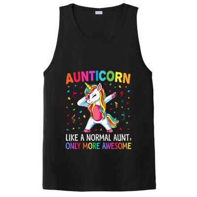 Aunticorn Like An Aunt Only Awesome Dabbing Unicorn PosiCharge Competitor Tank