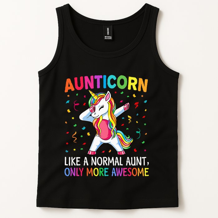 Aunticorn Like An Aunt Only Awesome Dabbing Unicorn Tank Top