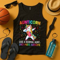 Aunticorn Like An Aunt Only Awesome Dabbing Unicorn Tank Top