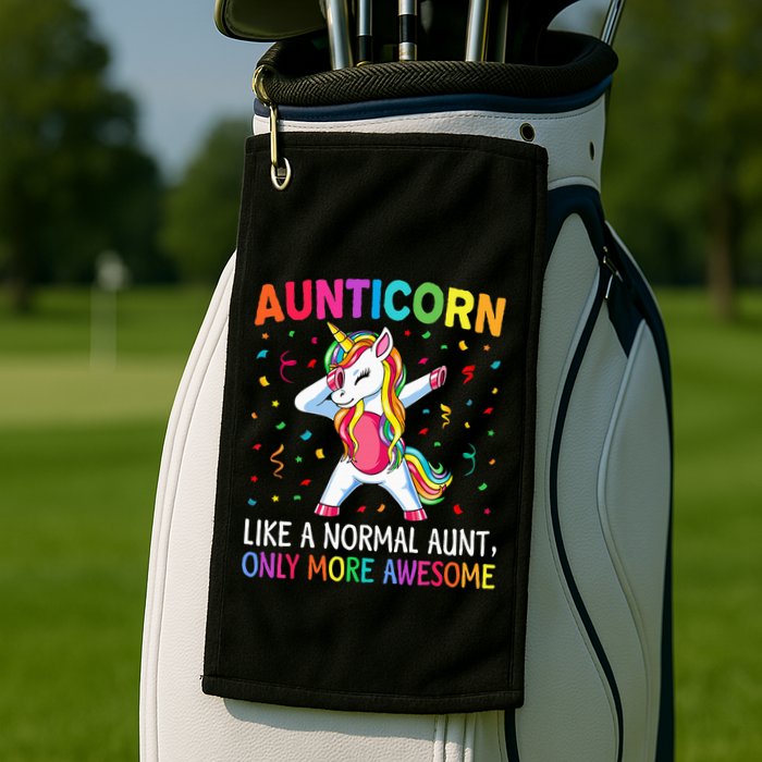 Aunticorn Like An Aunt Only Awesome Dabbing Unicorn Golf Towel