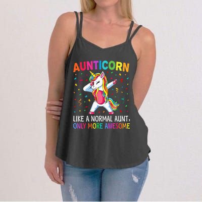 Aunticorn Like An Aunt Only Awesome Dabbing Unicorn Women's Strappy Tank