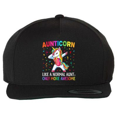 Aunticorn Like An Aunt Only Awesome Dabbing Unicorn Wool Snapback Cap