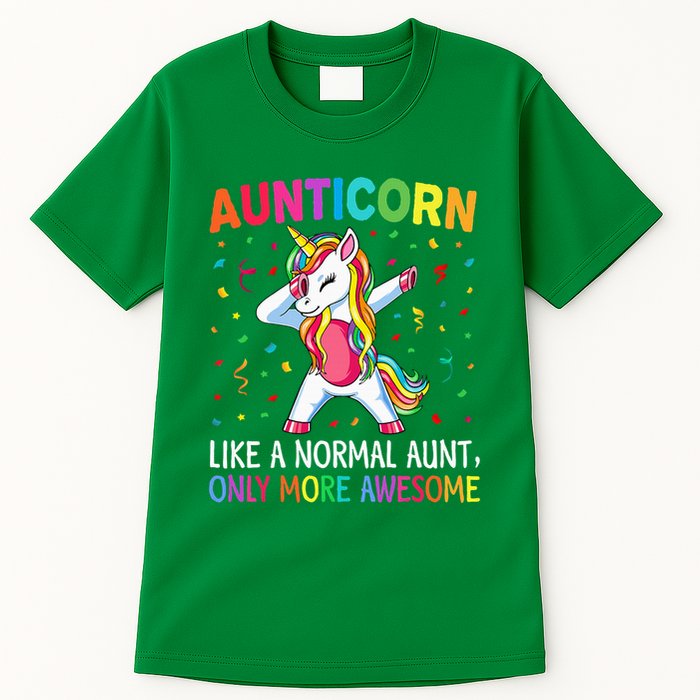 Aunticorn Like An Aunt Only Awesome Dabbing Unicorn Tall T-Shirt