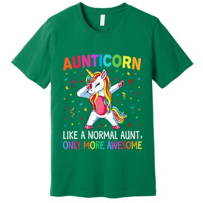 Aunticorn Like An Aunt Only Awesome Dabbing Unicorn Premium T-Shirt