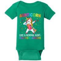 Aunticorn Like An Aunt Only Awesome Dabbing Unicorn Baby Bodysuit