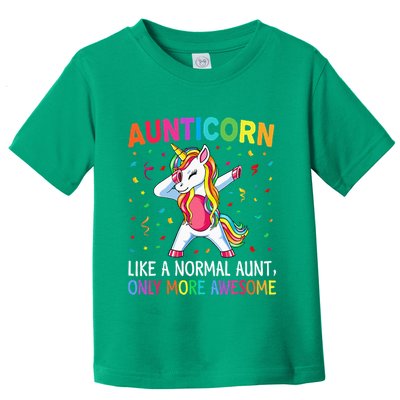 Aunticorn Like An Aunt Only Awesome Dabbing Unicorn Toddler T-Shirt