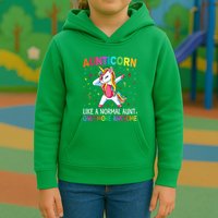 Aunticorn Like An Aunt Only Awesome Dabbing Unicorn Kids Hoodie