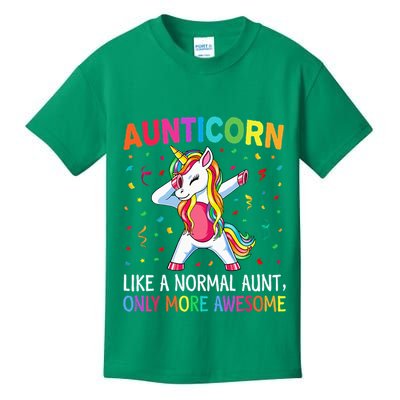 Aunticorn Like An Aunt Only Awesome Dabbing Unicorn Kids T-Shirt