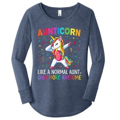 Aunticorn Like An Aunt Only Awesome Dabbing Unicorn Women's Perfect Tri Tunic Long Sleeve Shirt