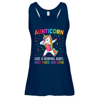 Aunticorn Like An Aunt Only Awesome Dabbing Unicorn Ladies Essential Flowy Tank