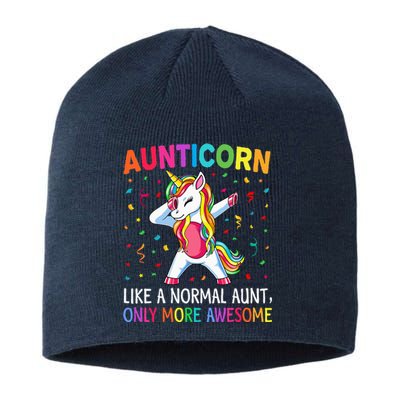 Aunticorn Like An Aunt Only Awesome Dabbing Unicorn Sustainable Beanie