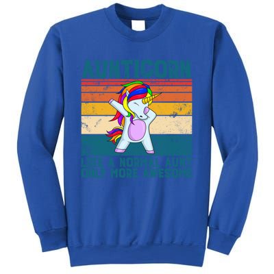 Aunticorn Like A Aunt Only Awesome Retro Dabbing Aunticorn Cool Gift Sweatshirt