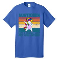 Aunticorn Like A Aunt Only Awesome Retro Dabbing Aunticorn Cool Gift Tall T-Shirt