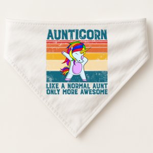 Aunticorn Like A Aunt Only Awesome Retro Dabbing Aunticorn Cool Gift USA-Made Doggie Bandana