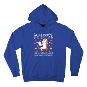 Aunticorn Like A Normal Aunt But More Awesome Funny Gift Hoodie