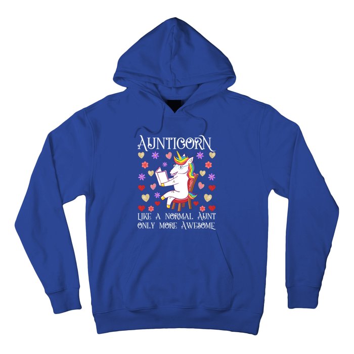 Aunticorn Like A Normal Aunt But More Awesome Funny Gift Hoodie