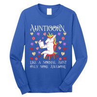 Aunticorn Like A Normal Aunt But More Awesome Funny Gift Long Sleeve Shirt